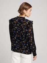 Bluse aus fließenden Chiffon - Frauen - black blue flower print Bluse aus fließenden Chiffon - Frauen - black blue flower print - 2 - TOM TAILOR Denim