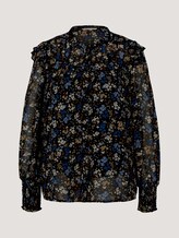 Bluse aus fließenden Chiffon - Frauen - black blue flower print Bluse aus fließenden Chiffon - Frauen - black blue flower print - 7 - TOM TAILOR Denim