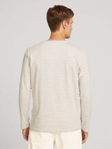 Gestreiftes Langarmshirt - Männer - buttercream grindle stripe Gestreiftes Langarmshirt - Männer - buttercream grindle stripe - 2 - TOM TAILOR