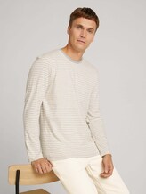 Gestreiftes Langarmshirt - Männer - buttercream grindle stripe Gestreiftes Langarmshirt - Männer - buttercream grindle stripe - 5 - TOM TAILOR