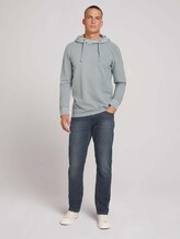 Hoodie mit Struktur - Männer - light ice blue Hoodie mit Struktur - Männer - light ice blue - 3 - TOM TAILOR