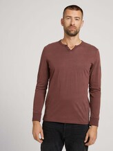 Henley Langarmshirt - Männer - Decadent Bordeaux Henley Langarmshirt - Männer - Decadent Bordeaux - 1 - TOM TAILOR