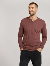 Henley Langarmshirt - Männer - Decadent Bordeaux Henley Langarmshirt - Männer - Decadent Bordeaux - 5 - TOM TAILOR