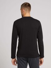 Henley Langarmshirt - Männer - Black Henley Langarmshirt - Männer - Black - 2 - TOM TAILOR