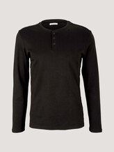 Henley Langarmshirt - Männer - Black Henley Langarmshirt - Männer - Black - 7 - TOM TAILOR