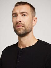 Henley Langarmshirt - Männer - Black Henley Langarmshirt - Männer - Black - 9 - TOM TAILOR