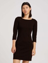 Checked shift dress - Women - black brown structure check Checked shift dress - Women - black brown structure check - 1 - TOM TAILOR