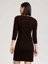 Checked shift dress - Women - black brown structure check Checked shift dress - Women - black brown structure check - 2 - TOM TAILOR
