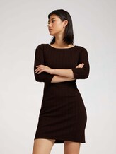 Checked shift dress - Women - black brown structure check Checked shift dress - Women - black brown structure check - 5 - TOM TAILOR
