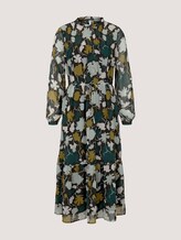 Gemustertes Midi Blusenkleid mit recyceltem Polyester - Frauen - green large floral design Gemustertes Midi Blusenkleid mit recyceltem Polyester - Frauen - green large floral design - 7 - TOM TAILOR