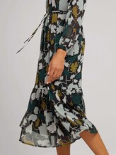 Gemustertes Midi Blusenkleid mit recyceltem Polyester - Frauen - green large floral design Gemustertes Midi Blusenkleid mit recyceltem Polyester - Frauen - green large floral design - 9 - TOM TAILOR