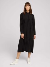 Midi Blusenkleid mit Lyocell - Frauen - deep black Midi Blusenkleid mit Lyocell - Frauen - deep black - 1 - TOM TAILOR