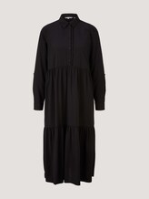 Midi Blusenkleid mit Lyocell - Frauen - deep black Midi Blusenkleid mit Lyocell - Frauen - deep black - 7 - TOM TAILOR