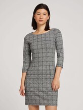 Etuikleid mit Karomuster - Frauen - offwhite jacquard check Etuikleid mit Karomuster - Frauen - offwhite jacquard check - 1 - TOM TAILOR