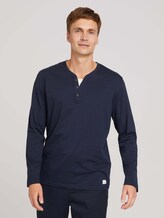 Henley Langarmshirt - Männer - Sky Captain Blue Henley Langarmshirt - Männer - Sky Captain Blue - 1 - TOM TAILOR