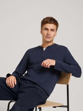 Henley Langarmshirt - Männer - Sky Captain Blue Henley Langarmshirt - Männer - Sky Captain Blue - 5 - TOM TAILOR