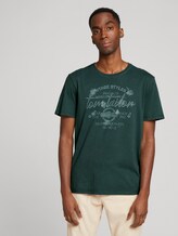 Print T-Shirt im Used Look - Männer - Dark Gable Green Print T-Shirt im Used Look - Männer - Dark Gable Green - 1 - TOM TAILOR