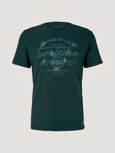 Print T-Shirt im Used Look - Männer - Dark Gable Green Print T-Shirt im Used Look - Männer - Dark Gable Green - 7 - TOM TAILOR