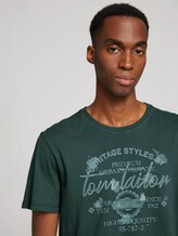 Print T-Shirt im Used Look - Männer - Dark Gable Green Print T-Shirt im Used Look - Männer - Dark Gable Green - 9 - TOM TAILOR