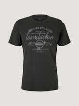 Print T-Shirt im Used Look - Männer - Tarmac Grey Print T-Shirt im Used Look - Männer - Tarmac Grey - 7 - TOM TAILOR