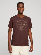 Print T-Shirt im Used Look - Männer - Decadent Bordeaux Print T-Shirt im Used Look - Männer - Decadent Bordeaux - 1 - TOM TAILOR