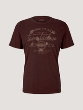 Print T-Shirt im Used Look - Männer - Decadent Bordeaux Print T-Shirt im Used Look - Männer - Decadent Bordeaux - 7 - TOM TAILOR