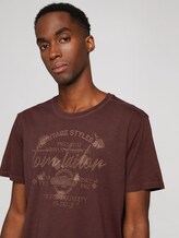Print T-Shirt im Used Look - Männer - Decadent Bordeaux Print T-Shirt im Used Look - Männer - Decadent Bordeaux - 9 - TOM TAILOR