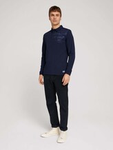 Langarm Poloshirt mit Print - Männer - Sky Captain Blue Langarm Poloshirt mit Print - Männer - Sky Captain Blue - 3 - TOM TAILOR