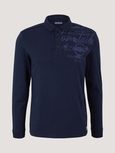 Langarm Poloshirt mit Print - Männer - Sky Captain Blue Langarm Poloshirt mit Print - Männer - Sky Captain Blue - 7 - TOM TAILOR