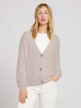 Grob gestrickter Cardigan - Frauen - cold beige Grob gestrickter Cardigan - Frauen - cold beige - 1 - TOM TAILOR Denim