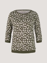 Gemustertes Sweatshirt aus nachhaltiger Baumwolle - Frauen - olive flower print Gemustertes Sweatshirt aus nachhaltiger Baumwolle - Frauen - olive flower print - 7 - TOM TAILOR Denim