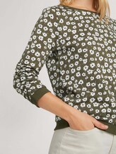 Gemustertes Sweatshirt aus nachhaltiger Baumwolle - Frauen - olive flower print Gemustertes Sweatshirt aus nachhaltiger Baumwolle - Frauen - olive flower print - 9 - TOM TAILOR Denim