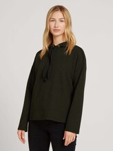 Hoodie mit Karomuster - Frauen - olive black houndstooth Hoodie mit Karomuster - Frauen - olive black houndstooth - 1 - TOM TAILOR Denim
