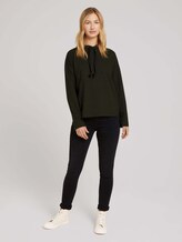 Hoodie mit Karomuster - Frauen - olive black houndstooth Hoodie mit Karomuster - Frauen - olive black houndstooth - 3 - TOM TAILOR Denim