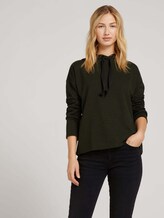 Hoodie mit Karomuster - Frauen - olive black houndstooth Hoodie mit Karomuster - Frauen - olive black houndstooth - 5 - TOM TAILOR Denim