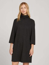Kleid aus gemustertem Jacquard - Frauen - black grey houndstooth Kleid aus gemustertem Jacquard - Frauen - black grey houndstooth - 1 - TOM TAILOR Denim