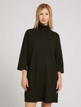 Kleid aus gemustertem Jacquard - Frauen - olive black houndstooth Kleid aus gemustertem Jacquard - Frauen - olive black houndstooth - 1 - TOM TAILOR Denim