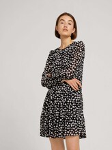 Gemustertes Kleid aus fließenden Chiffon - Frauen - black flower print Gemustertes Kleid aus fließenden Chiffon - Frauen - black flower print - 5 - TOM TAILOR Denim