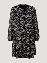 Gemustertes Kleid aus fließenden Chiffon - Frauen - black flower print Gemustertes Kleid aus fließenden Chiffon - Frauen - black flower print - 7 - TOM TAILOR Denim