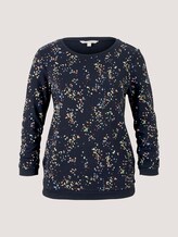 sweatshirt met stippen en geribde manchetten - Vrouwen - navy colorful stain design sweatshirt met stippen en geribde manchetten - Vrouwen - navy colorful stain design - 7 - TOM TAILOR Denim