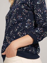 sweatshirt met stippen en geribde manchetten - Vrouwen - navy colorful stain design sweatshirt met stippen en geribde manchetten - Vrouwen - navy colorful stain design - 9 - TOM TAILOR Denim