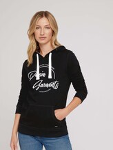 sweatshirt met capuchon en logoprint - Vrouwen - deep black sweatshirt met capuchon en logoprint - Vrouwen - deep black - 5 - TOM TAILOR Denim