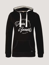 sweatshirt met capuchon en logoprint - Vrouwen - deep black sweatshirt met capuchon en logoprint - Vrouwen - deep black - 7 - TOM TAILOR Denim