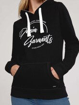 sweatshirt met capuchon en logoprint - Vrouwen - deep black sweatshirt met capuchon en logoprint - Vrouwen - deep black - 9 - TOM TAILOR Denim