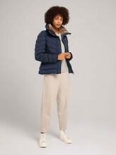 Stand-up collar puffer jacket with recycled polyester - Women - Sky Captain Blue Stand-up collar puffer jacket with recycled polyester - Women - Sky Captain Blue - 3 - TOM TAILOR