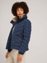 Stand-up collar puffer jacket with recycled polyester - Women - Sky Captain Blue Stand-up collar puffer jacket with recycled polyester - Women - Sky Captain Blue - 5 - TOM TAILOR