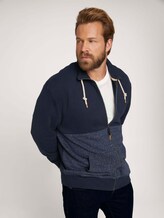 Sweatjacke mit Stehkragen - Männer - Sky Captain Blue Sweatjacke mit Stehkragen - Männer - Sky Captain Blue - 5 - Men Plus
