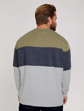 Sweatshirt met Colour Blocking - Mannen - Oak Leaf Green Sweatshirt met Colour Blocking - Mannen - Oak Leaf Green - 2 - Men Plus