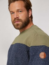 Sweatshirt met Colour Blocking - Mannen - Oak Leaf Green Sweatshirt met Colour Blocking - Mannen - Oak Leaf Green - 9 - Men Plus
