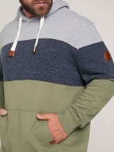 hoodie with colour blocking - Men - Oak Leaf Green hoodie with colour blocking - Men - Oak Leaf Green - 9 - Men Plus